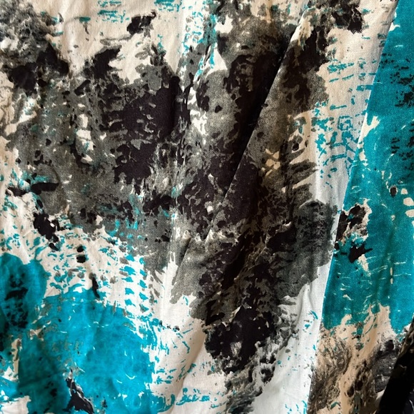 Suzi Chin for Maggy Boutique Blue Floral Pleated Sleeveless Sheath Dress 4P - Picture 5 of 15